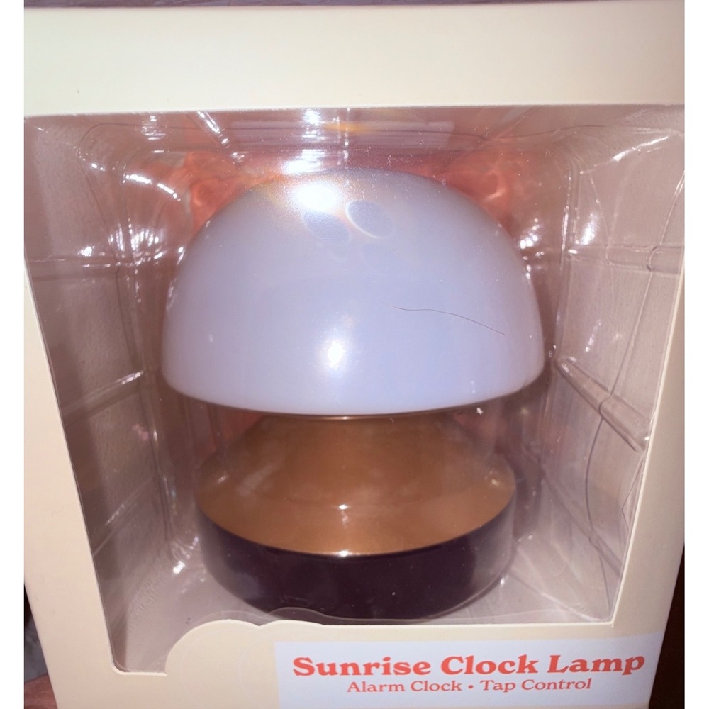 Vivitar Sunrise Clock Lamp Unisex OS White NIB Wake Up Light Sunset Mode Tap